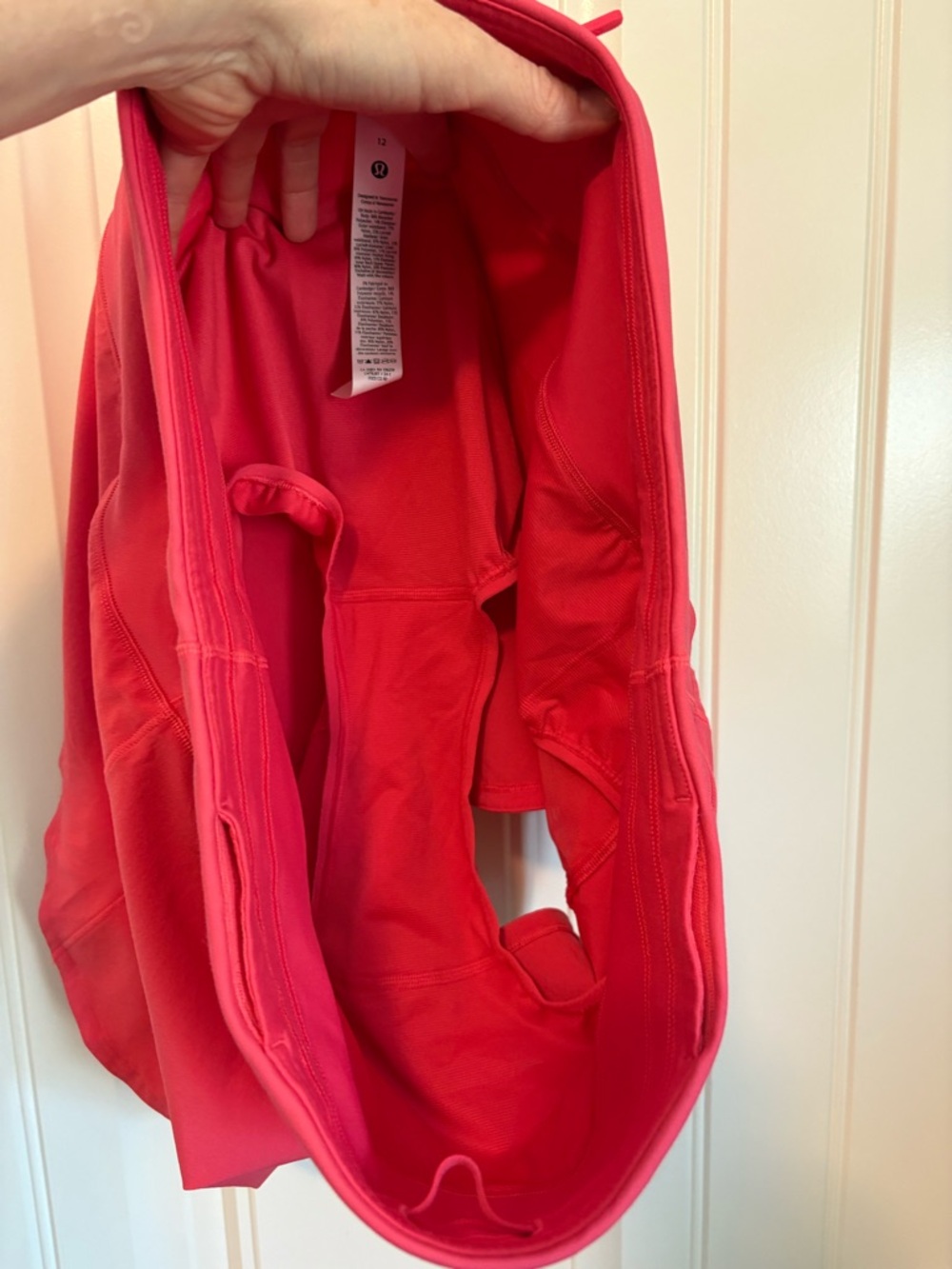 Lululemon Speed Up High-Rise Lined Short 4" Red Glow size 12 - Picture 6 of 7